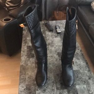 Over knee leather boots